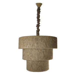 Bohemian Woven Pendant Light – Handwoven Layered