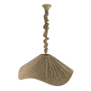 Handmade Woven Hemp Pendant – Modern Minimalist Cone Design