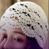 Crocheted Hat - Unique and Soft with Shell Design in Cream