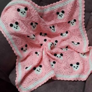 Handwoven Crocheted Baby Bedspread – for Your Baby’s Crib, Handmade with Love