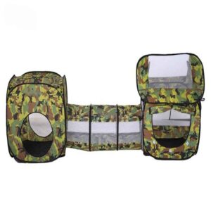 Double Kids Play Tent Commando Modle in Green