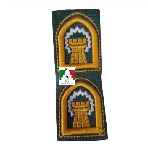Iranian Military Border Guard Badge – FARAJA Emblem with Green Background