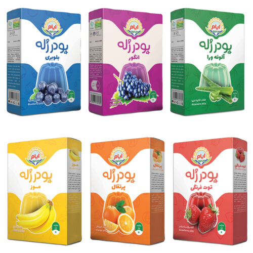 Halal Assorted Jelly Powder Pack by Badbadak-e Ayam, 100 g (6-Pack)