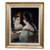 Hand-Knotted Persian Pictorial Rug from Sardrud – A Girl in the Mirror