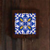 Ceramic Wall Key Holder - with Wooden Frame for Organizing Your Key