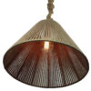 Handmade Woven Hemp Chandelier - Natural Cone Pendant Light