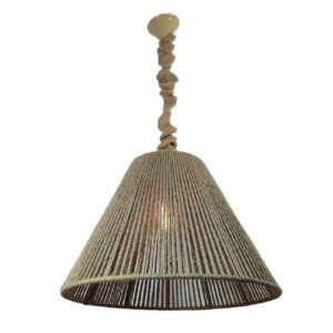 Handmade Woven Hemp Chandelier – Natural Cone Pendant Light
