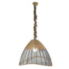 Handmade Woven Hemp Light - Rustic Cone Ceiling Fixture