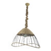 Handmade Woven Hemp Light - Rustic Cone Ceiling Fixture