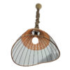 Handmade Woven Hemp Light - Rustic Cone Ceiling Fixture