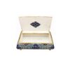 Handmade Jewelry Bone Box - Gray Bird & Flower Design