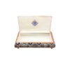 Handmade Jewelry Bone Box - Blue Pictorial Design