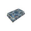 Handmade Jewelry Bone Box - Blue Geometric Persian Design