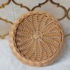 Handwoven Fruit Basket - Round Brown Rustic Design