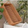 Artisan Wicker Storage Basket - Rectangular with Handle