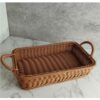 Artisan Wicker Storage Basket - Rectangular with Handle