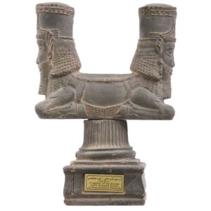 Historical Persian Achaemenid Human Head Column Capital Persepolis Figurine