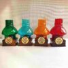 Islamic Table Top Candle Holder with Wooden Base & Names of Imams Design
