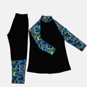 Islamic Women’s Swimsuit with Attached Hood and Wide-Band Leggings
