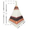 Kid's Teepee Play Tent for Little Adventurers with Teepee Style