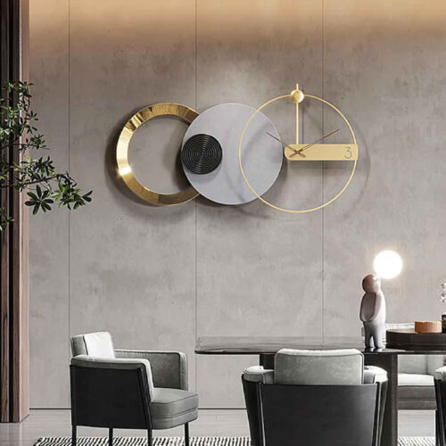 Modern 3-Piece Metal Wall Clock Set with Butterfly Design – Silent Decorative Accent for Living Rooms and Bedrooms