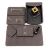 Leather Office Desk Organizer Accessories for Workspace ( 8 piece)