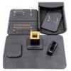Leather Office Desk Organizer Accessories for Workspace ( 8 piece)