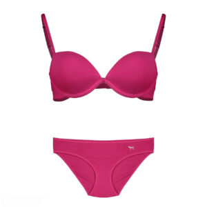 Lingerie Set – Bold Pink Lingerie with Underwired Bra