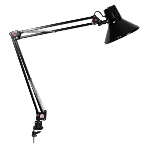 Minimalist Metal Clamp Desk Lamp – Adjustable Articulating Arm Light