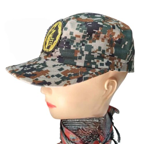 Iranian Military Cap – Green Digital Fabric Military Hat with Adhesive Back
