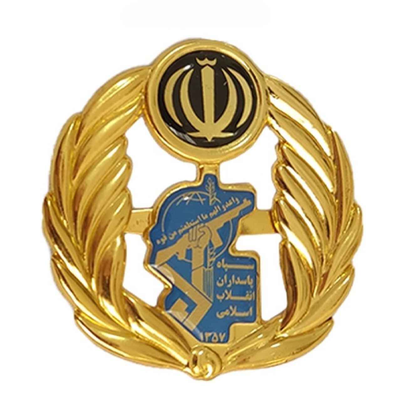 Military Insignia – IRGC Metal Cap Emblem for Collectors and Enthusiasts