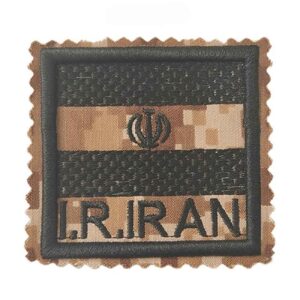 Military Insignia – Iran Flag Emblem in Digital Camouflage Khaki