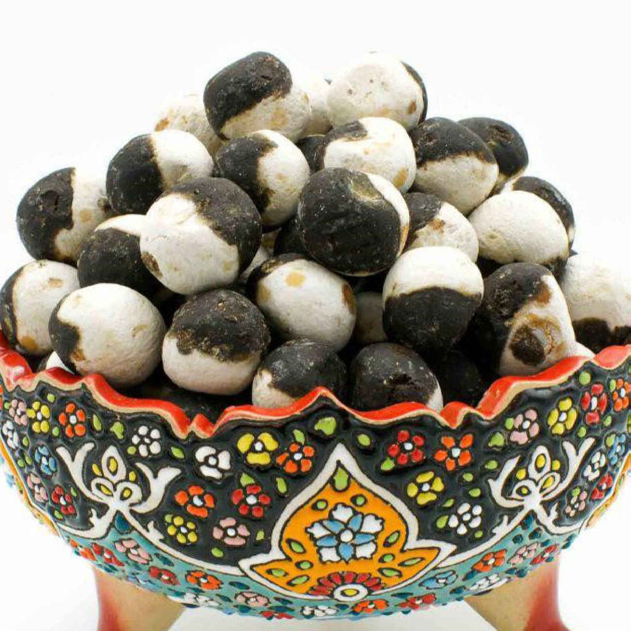 Mixed Kashk & Qarehqurut – Persian Sour Dry Curd & Black Whey – 250g