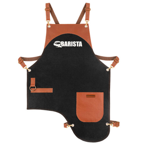 Modern Denim Barista Apron – Black Coffee Shop Work Apron for Baristas