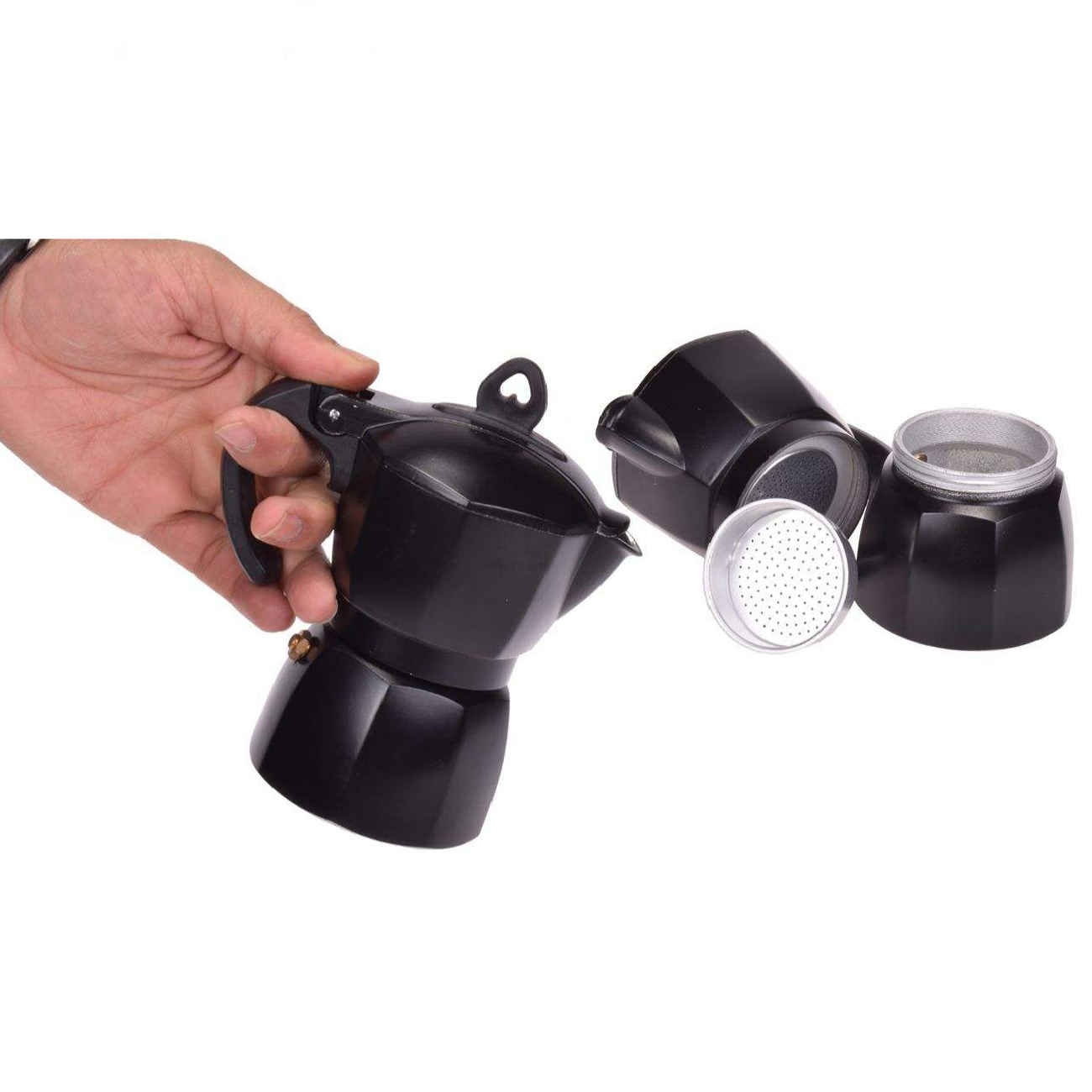 Classic Italian Moka Pot – Stovetop Espresso Maker, 6-Cup Coffee Brewer