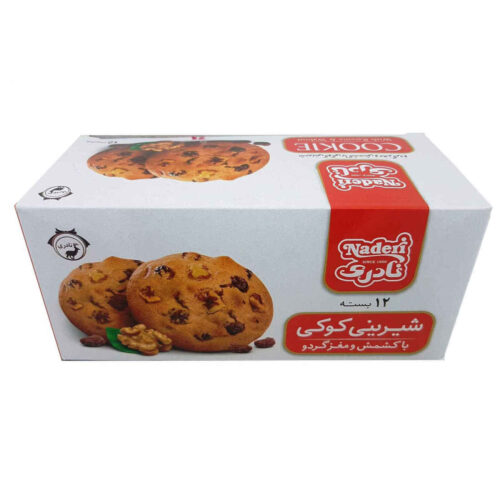 Naderi Walnut & Chocolate Chip Cookies – Buttery Cookies with Walnut & Chocolate Chips, 40g, 6 Packs of 12