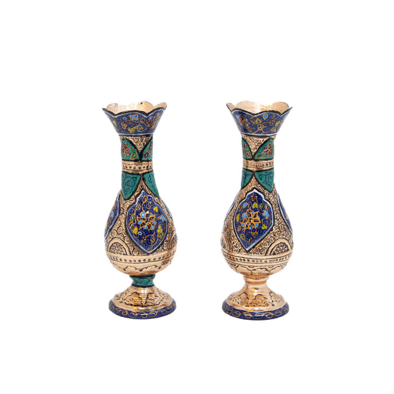 Persian Artisanal Gift Set 3-Piece Chocolate Bowl and Engraved Vase