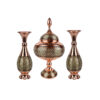 Persian Artisanal Gift Set 3-Piece Chocolate Bowl and Inlay Work Vase