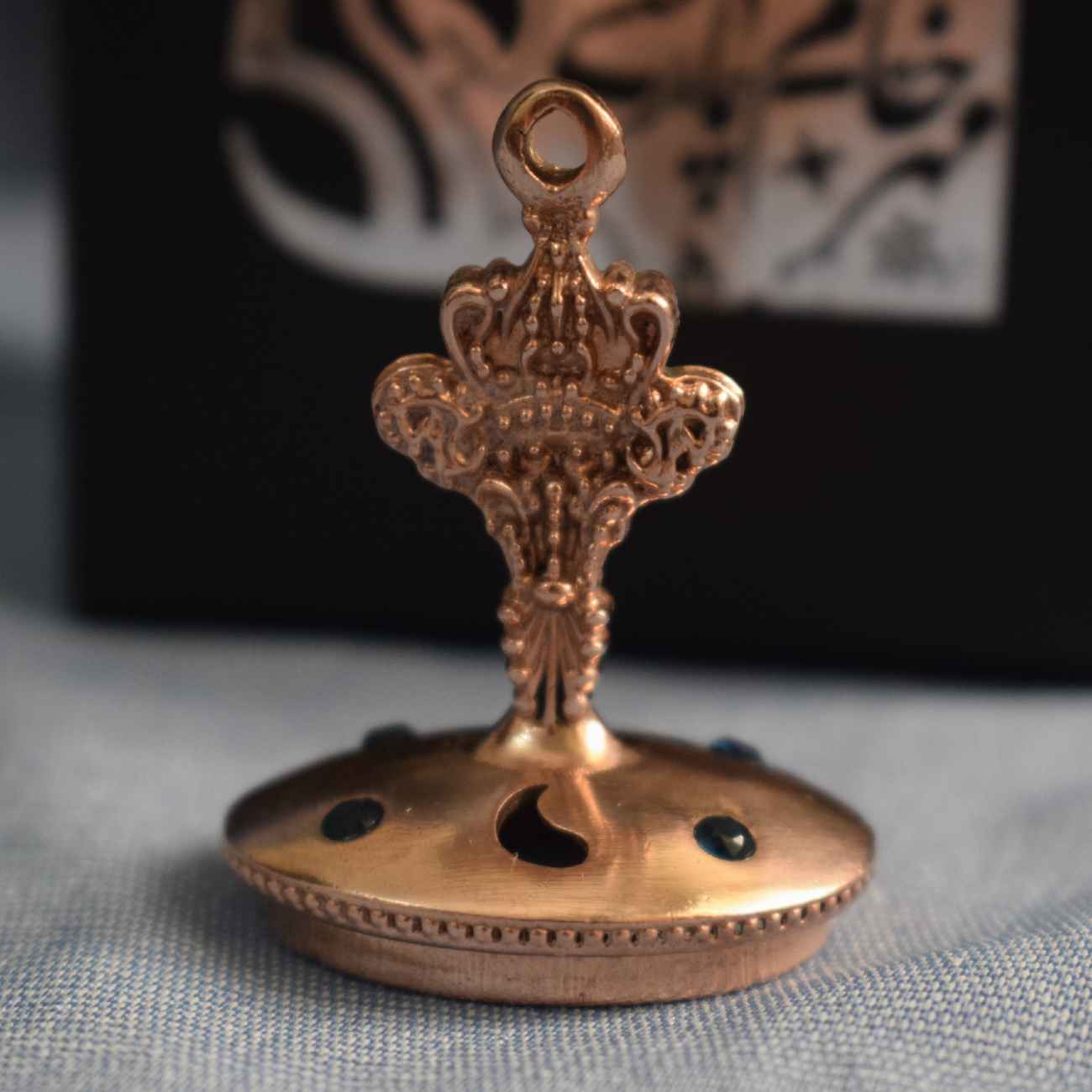 Persian Bronze Stamp Qajar Model – Ideal for Professional Branding with Custom Text