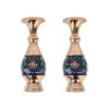Set of Two Persian Decorative Copper Vases, Featuring a Timeless Floral Design for a Coordinated Home Display