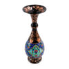 Persian Decorative Copper Vase with a Striking Floral Design, Finished in a Sophisticated Black Tone