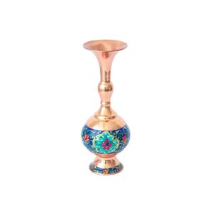 Persian Decorative Copper Vase, Handcrafted with an Elegant Lotus Flower Design for a Refined Look