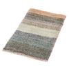 Authentic Handwoven Persian Striped Gabbeh Rug in Light Green - Wool
