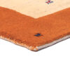 Genuine Handwoven Persian Minimalist Gabbeh Rug - Bordered Orange Wool