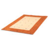 Genuine Handwoven Persian Minimalist Gabbeh Rug - Bordered Orange Wool
