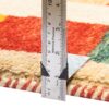 Authentic Handwoven Persian Geometric Gabbeh Rug - Checkered Cream Wool