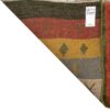 Handwoven Persian Striped Gabbeh Runner Rug with Animal Motifs - Green Wool