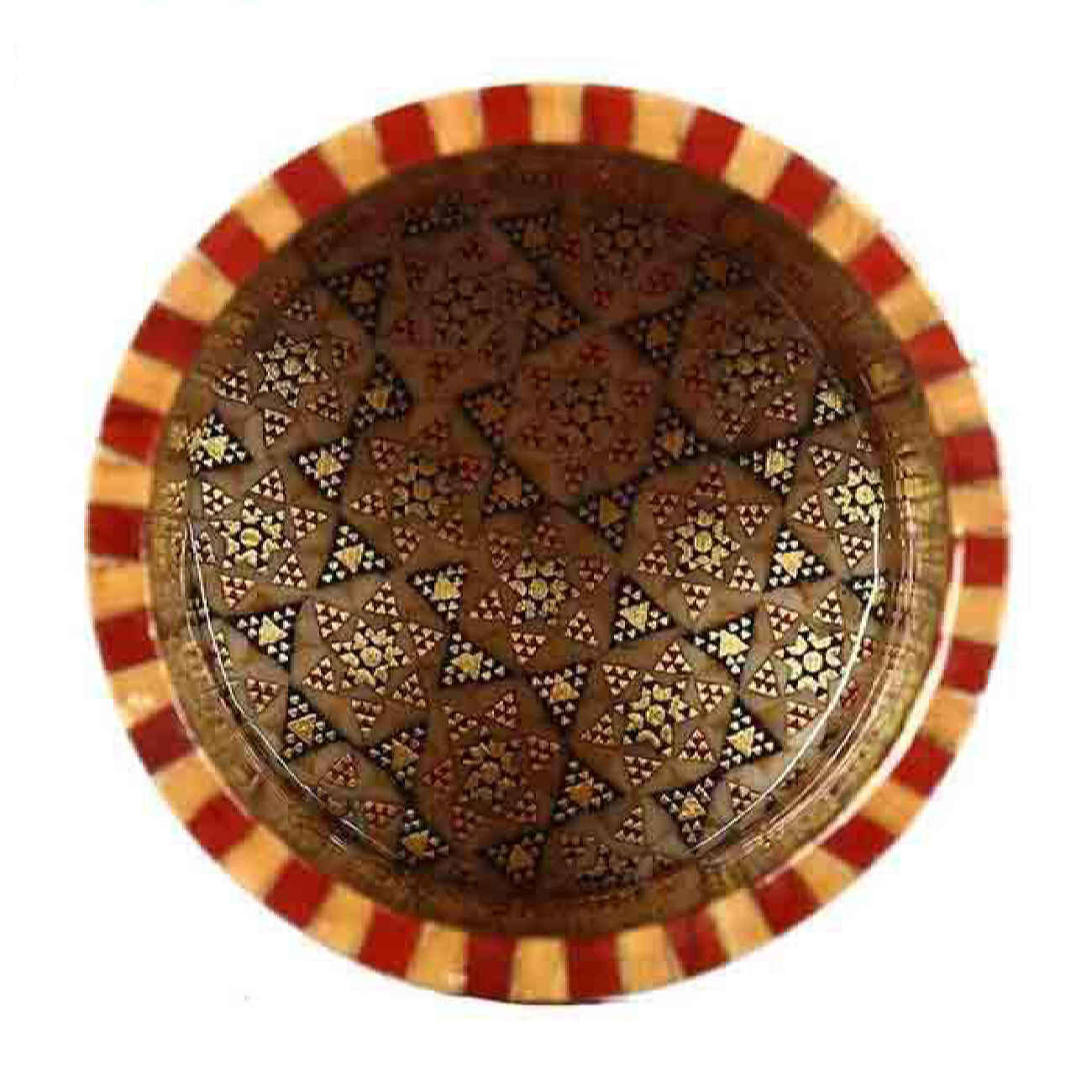 Crafted Precision – Persian Khatam Kari Wooden Pen Holder for Desks