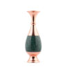 Persian Inlaid Turquoise Copper Vases, Representing Fine Iranian Art with a Stunning Geometric Pattern