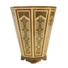 Persian Khatamkari Art Waste Basket and Tissue Box Set - Handcrafted for Home & Office Decor
